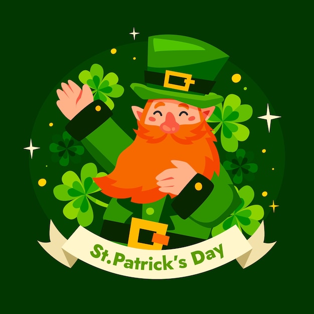 Vector ilustración plana del día de san patricio