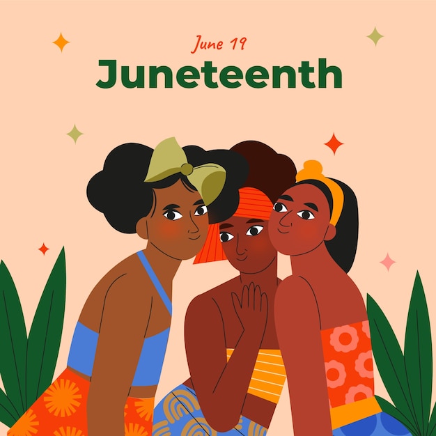 Vector ilustración plana del diecinueve de junio