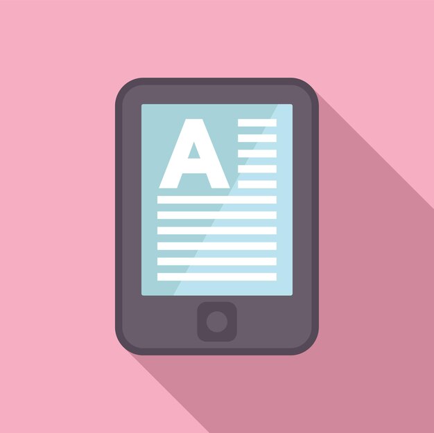 Ilustración plana del diseño de un dispositivo de lectura