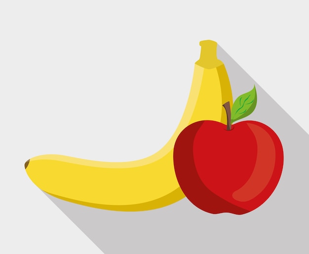 Vector ilustración plana del diseño de la fruta