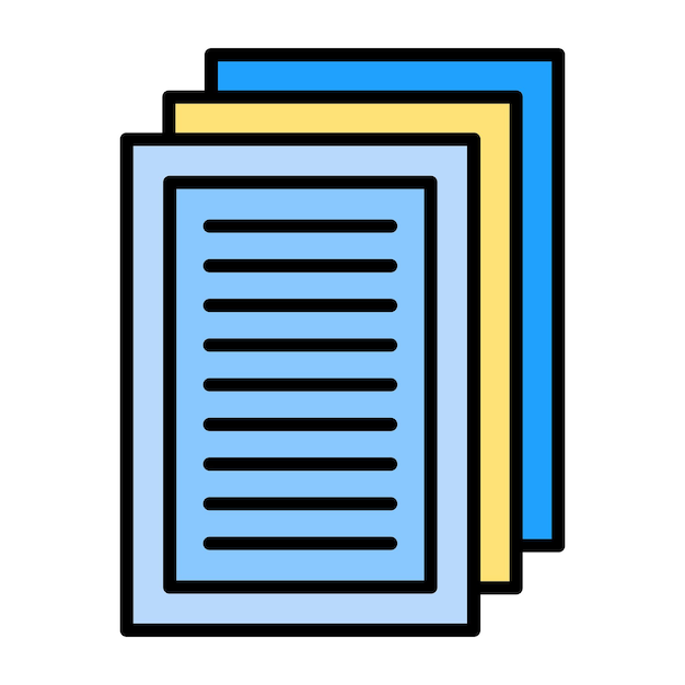 Ilustración plana del documento
