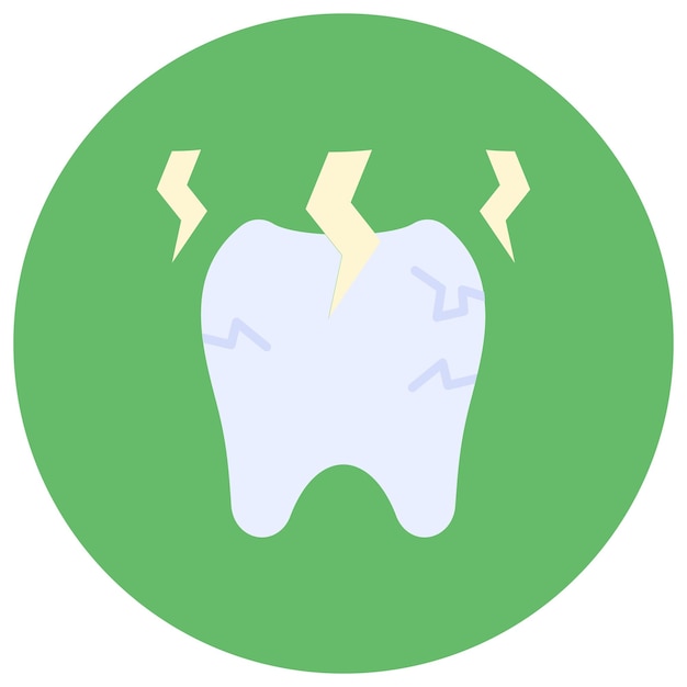 Ilustración plana del dolor de dientes