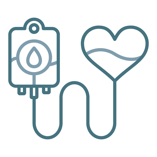 Ilustración plana de la donación de sangre
