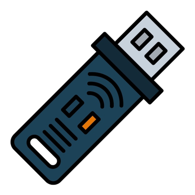 Ilustración plana de dongle