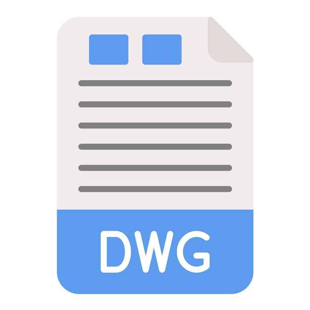 Ilustración plana de DWG