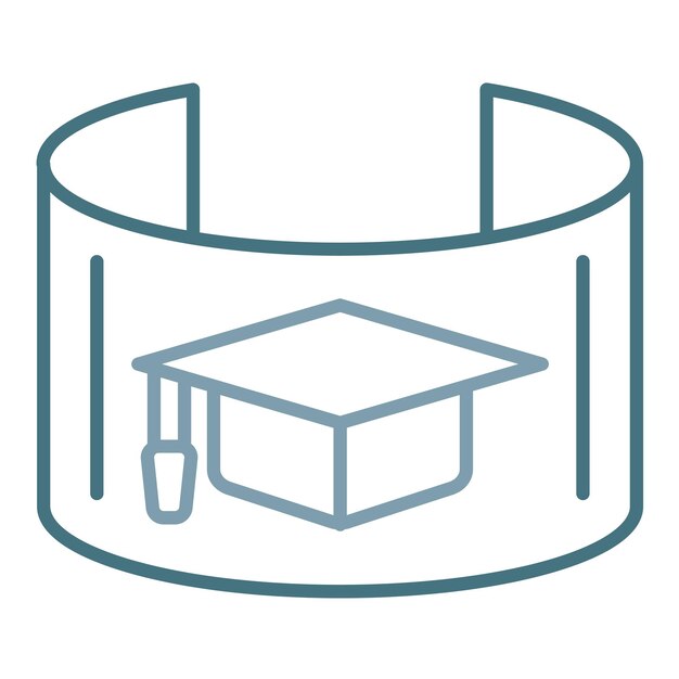 Ilustración plana de la educación virtual