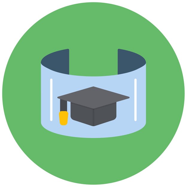 Ilustración plana de la educación virtual