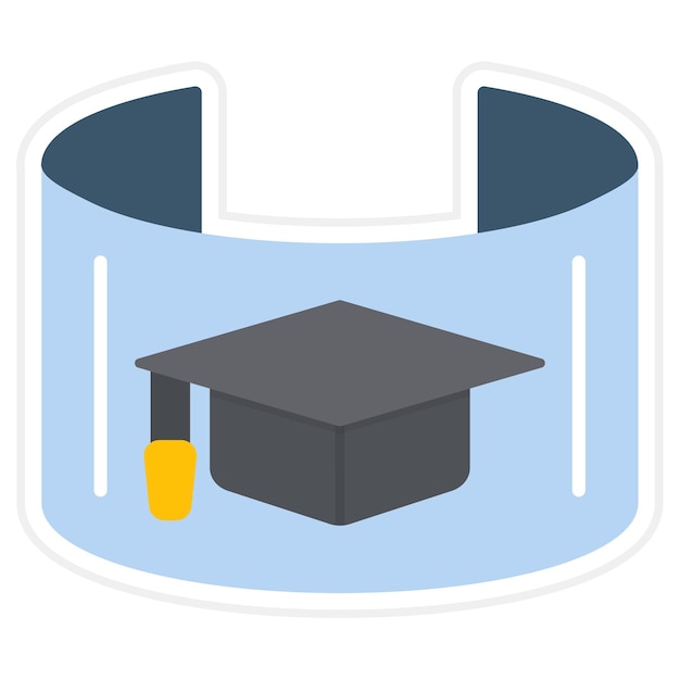 Ilustración plana de la educación virtual