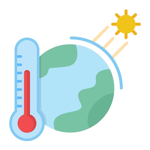 Ilustración plana de efecto invernadero