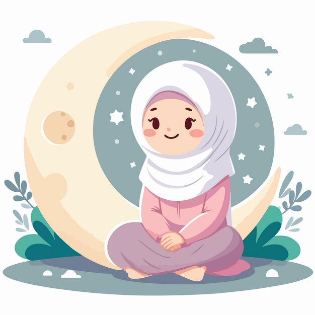 Vector ilustración plana del eid musulmán