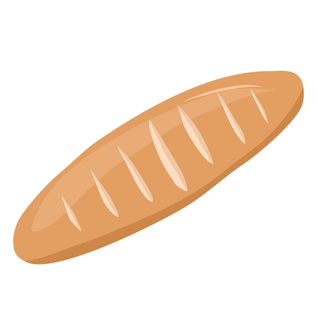 Ilustración plana del elemento de la baguette