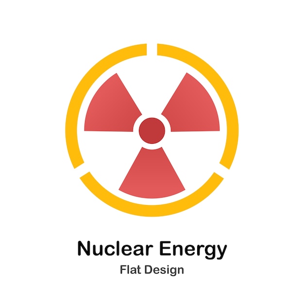 Ilustración plana de energía nuclear