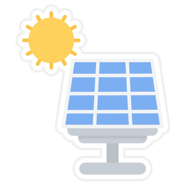 Ilustración plana de energía solar