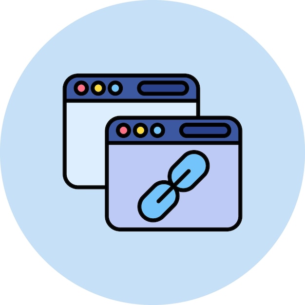 Ilustración plana del enlace de retroceso