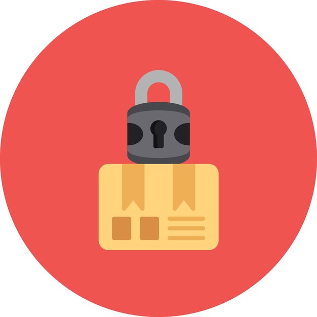 Ilustración plana de entrega bloqueada