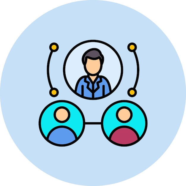 Ilustración plana del equipo ejecutivo