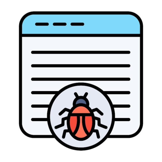 Ilustración plana del error del sitio web