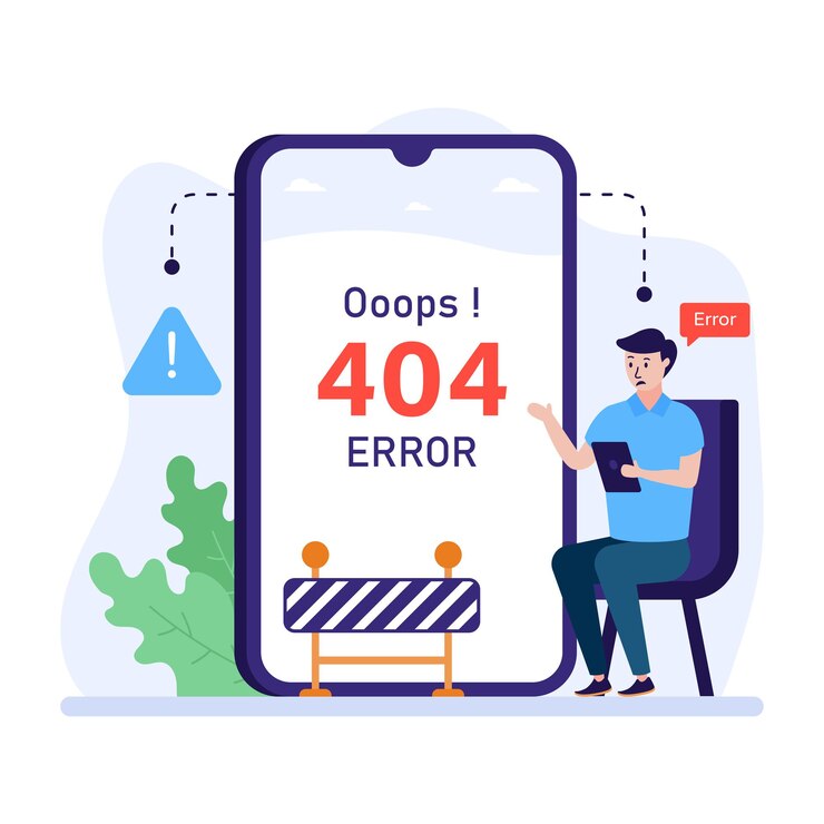 Vector ilustración plana del error web error 404