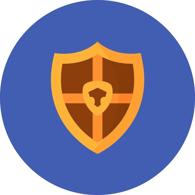 Ilustración plana de escudo