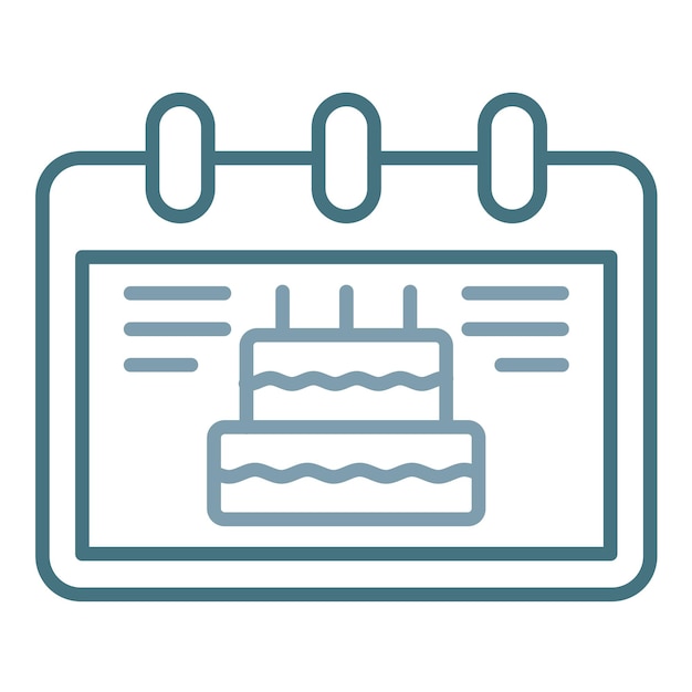 Ilustración plana de la fecha de cumpleaños