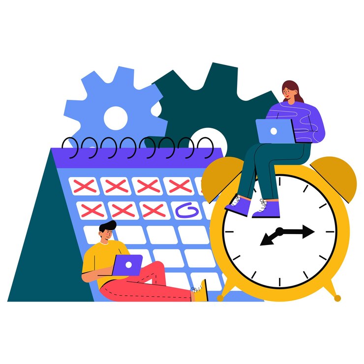 Vector ilustración plana de fecha límite