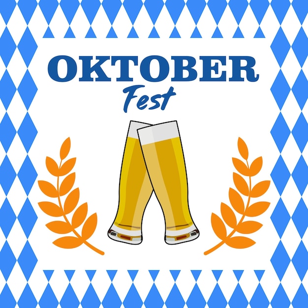 Ilustración plana para el festival de oktoberfest