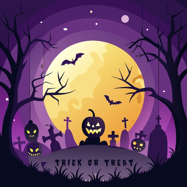 Ilustración plana para la fiesta de Halloween