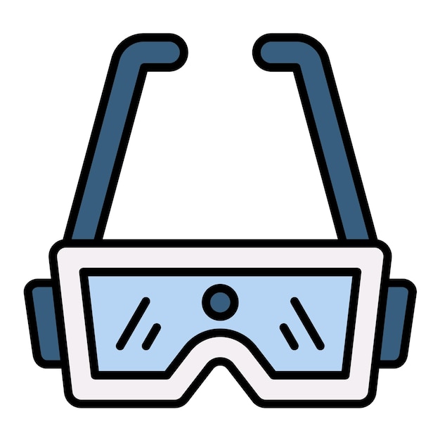 Ilustración plana de gafas de cámara