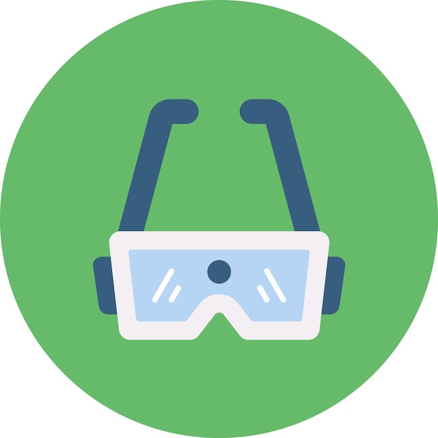 Ilustración plana de gafas de cámara