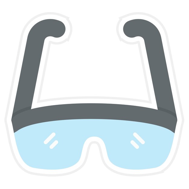 Ilustración plana de gafas de científico