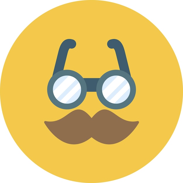Ilustración plana de gafas divertidas