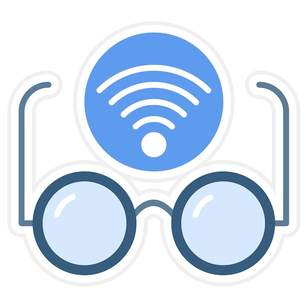 Ilustración plana de gafas inteligentes
