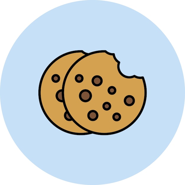 Ilustración plana de galletas