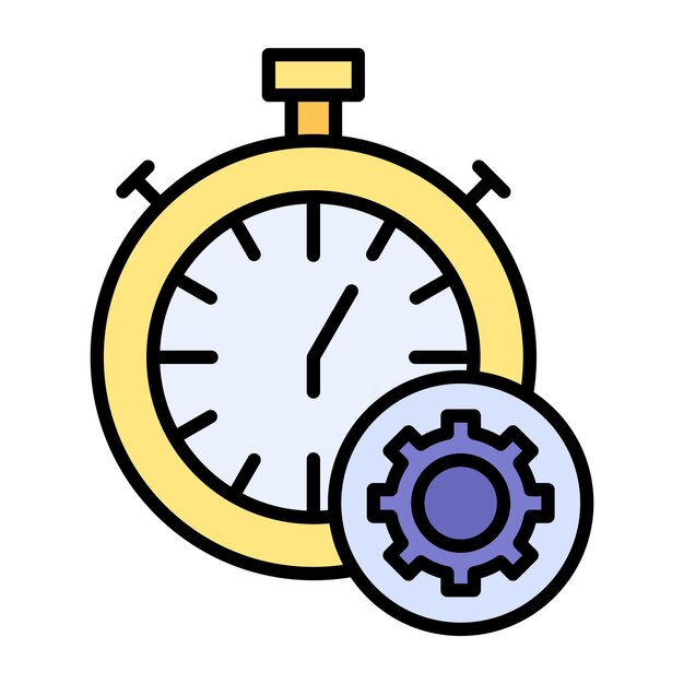 Ilustración plana de gestión del tiempo