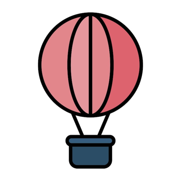 Ilustración plana del globo aéreo