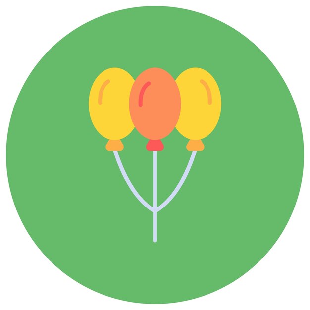Ilustración plana de los globos