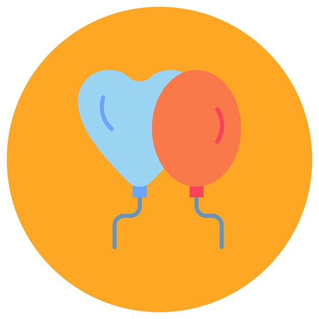 Ilustración plana de los globos