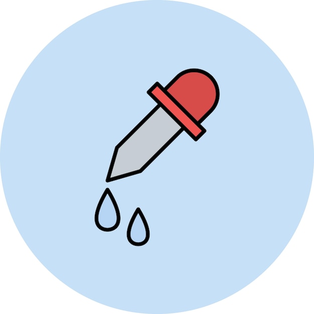 Ilustración plana de las gotas oculares