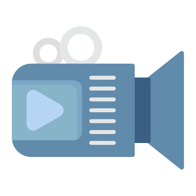 Ilustración plana del grabador de video