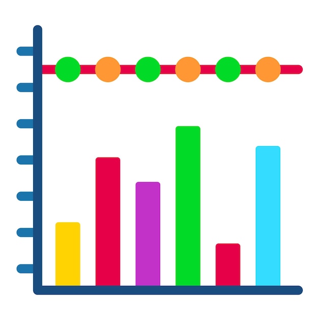 Ilustración plana de gráfico de barras apiladas