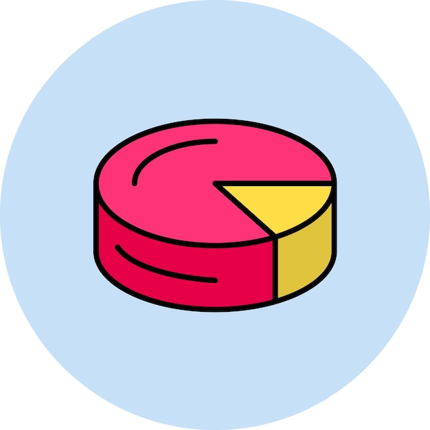Ilustración plana de gráfico circular 3D