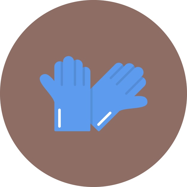 Ilustración plana de guantes