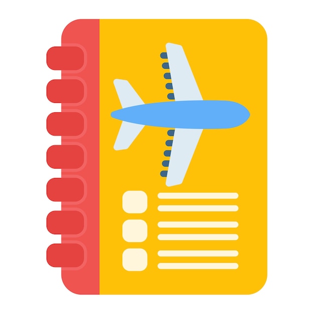 Ilustración plana de la guía de viajes