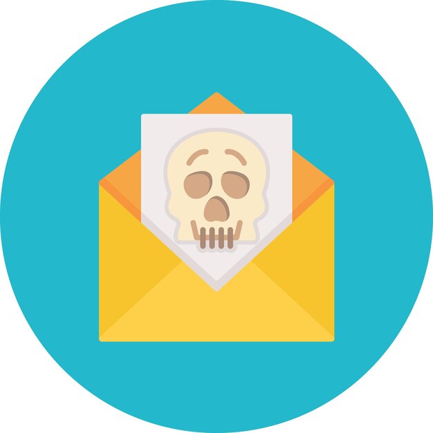 Ilustración plana hackeada por correo electrónico