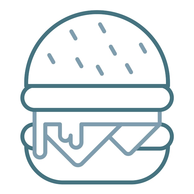 Ilustración plana de hamburguesa