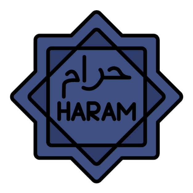 Ilustración plana haram