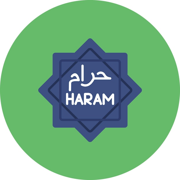 Ilustración plana haram