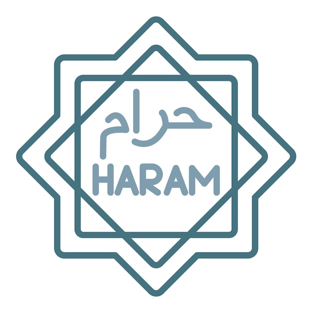 Ilustración plana haram