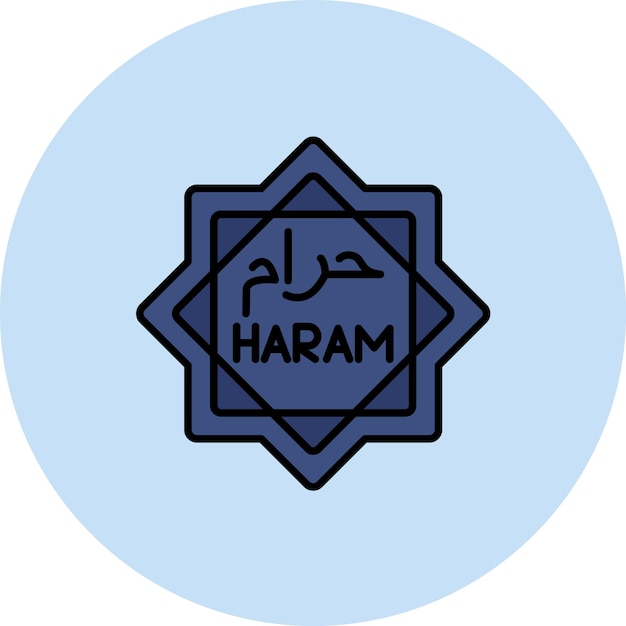 Ilustración plana haram
