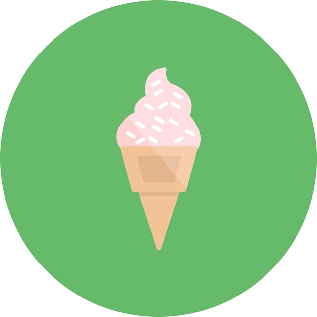 Ilustración plana de helado